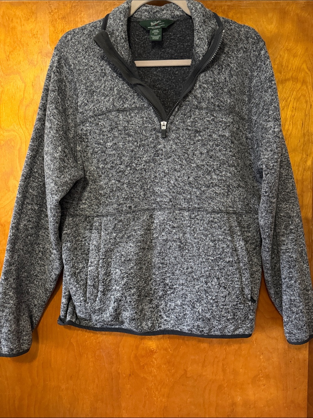Woolrich Men's Heathered Gray Half-Zip Fleece Pullover